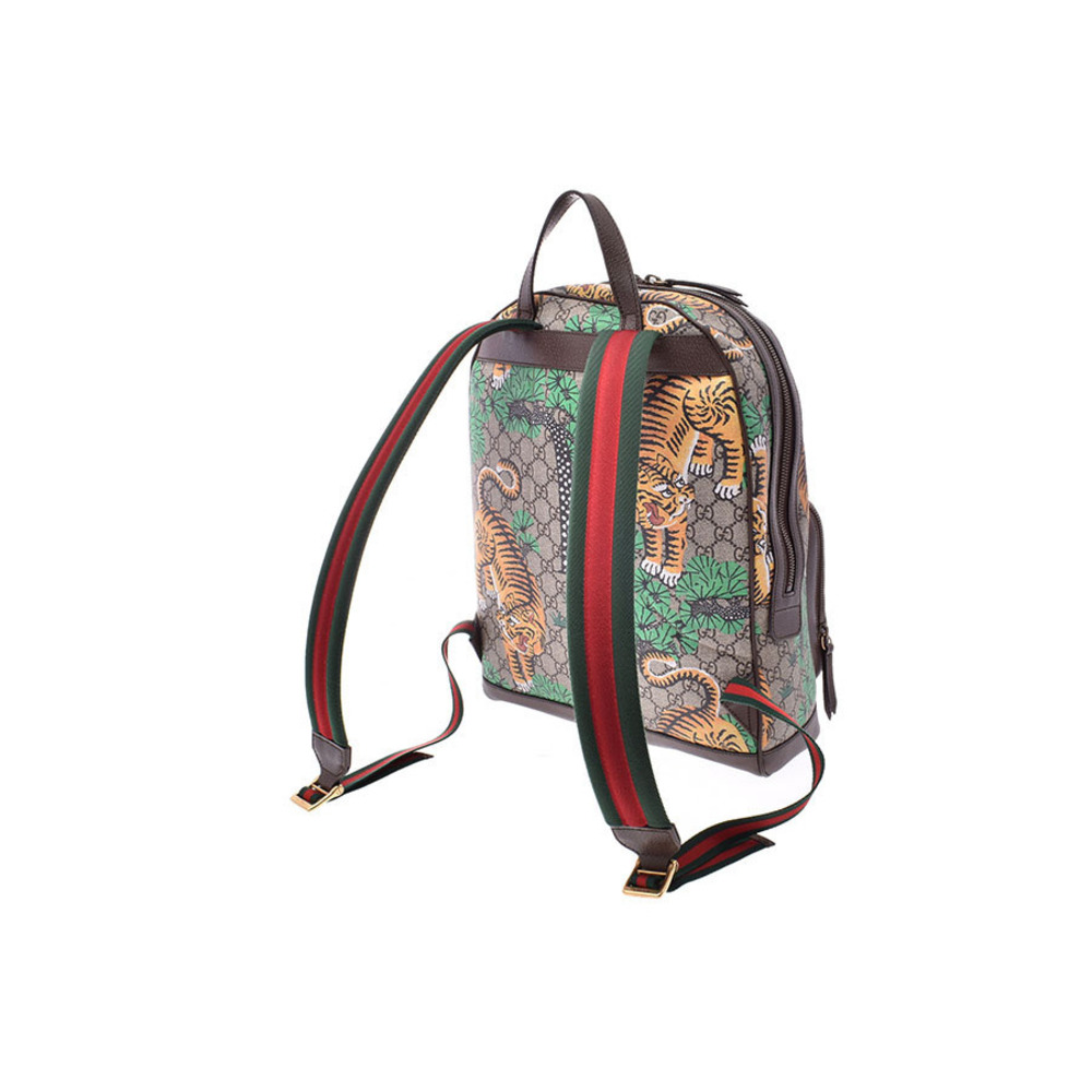 Gucci Beige Backpack Bengal Tan GG Leather Supreme